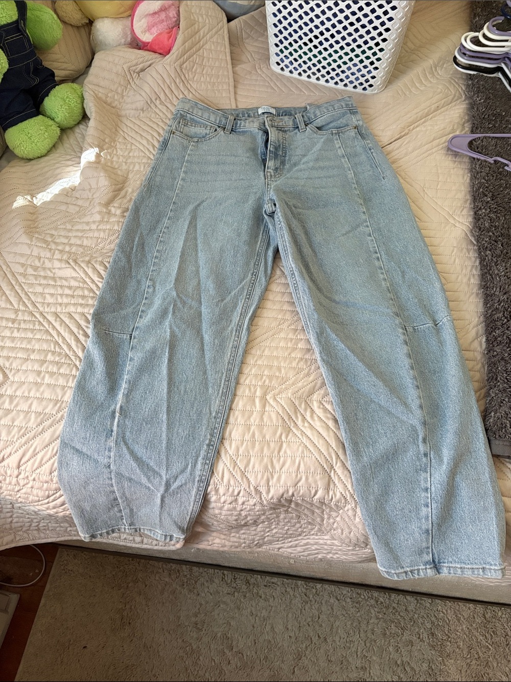 Time and Tru Light Blue Boyfriend Jeans - High Rise Relaxed Fit